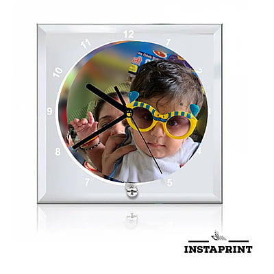 Clock Glass photo Frame With Stand