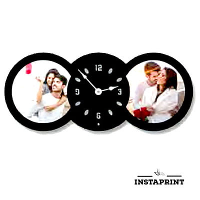 Dumbell Photo frame with clock